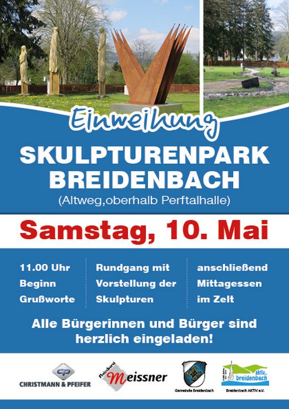 Flyer Einweihung Skulpturenpark