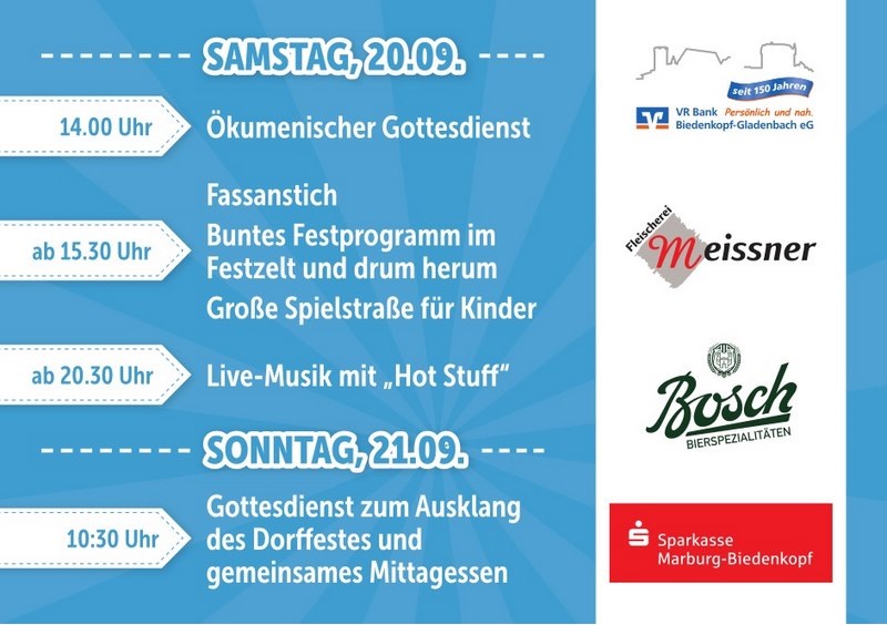 Programm Dorffest