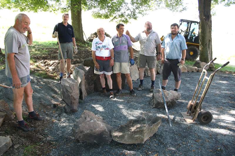 Arbeitseinsatz am alten Wasserbassin