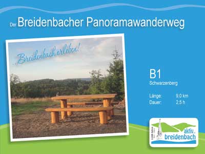 Flyer Vorderseite Pranoramwanderweg B1